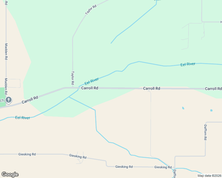 map of restaurants, bars, coffee shops, grocery stores, and more near 9904 Carroll Road in Churubusco