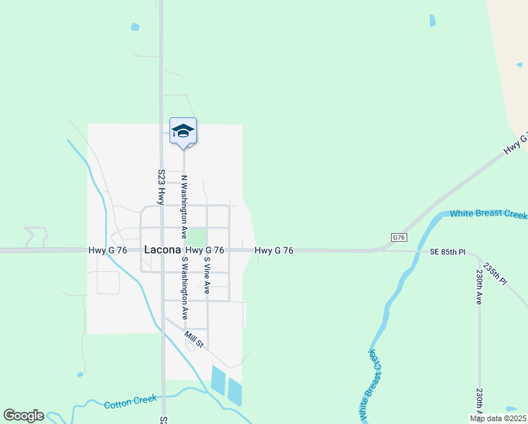 map of restaurants, bars, coffee shops, grocery stores, and more near in Lacona