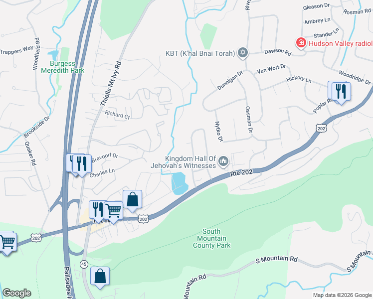 map of restaurants, bars, coffee shops, grocery stores, and more near 8 Carol Court in Pomona
