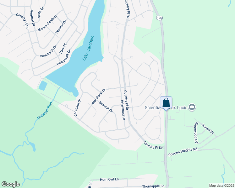 map of restaurants, bars, coffee shops, grocery stores, and more near 4143 Falcon Terrace in Tobyhanna