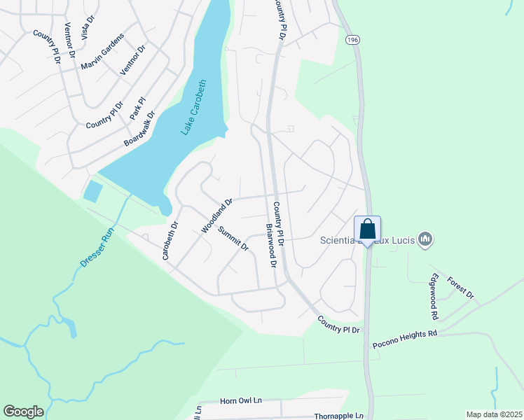 map of restaurants, bars, coffee shops, grocery stores, and more near 4143 Falcon Terrace in Tobyhanna