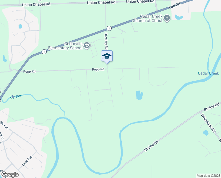map of restaurants, bars, coffee shops, grocery stores, and more near 11718 Hardisty Road in Fort Wayne