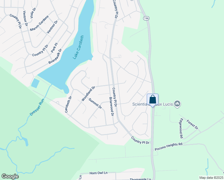 map of restaurants, bars, coffee shops, grocery stores, and more near 3073 Briarwood Drive in Monroe County