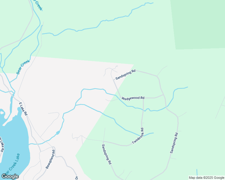 map of restaurants, bars, coffee shops, grocery stores, and more near 371 Wedgewood Road in Bear Creek Village