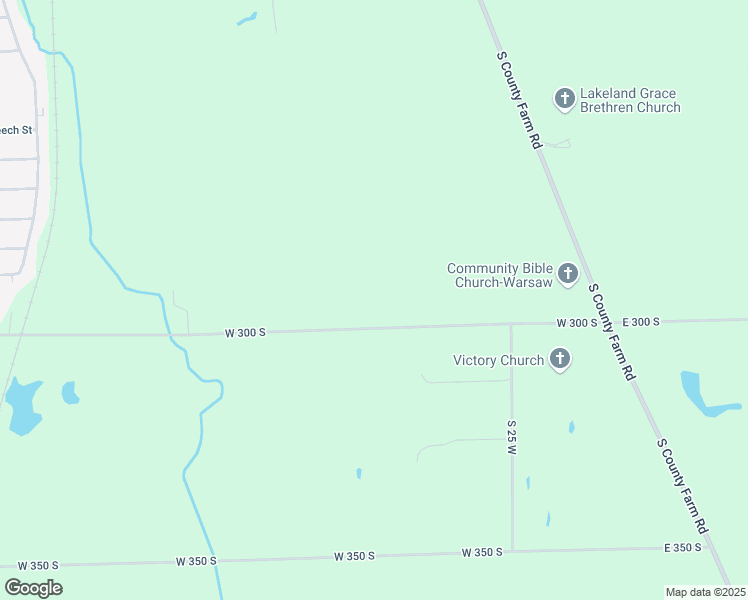 map of restaurants, bars, coffee shops, grocery stores, and more near 590 West 300 South in Warsaw