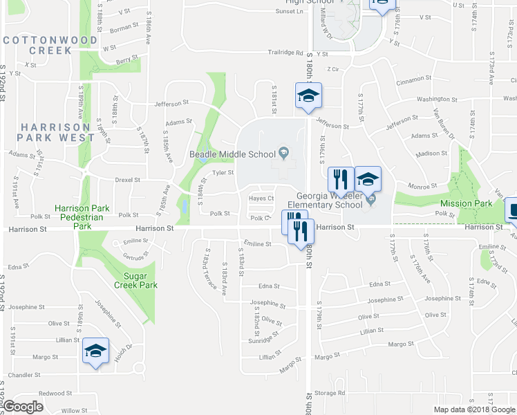 map of restaurants, bars, coffee shops, grocery stores, and more near 18173 Southdale Plaza in Omaha