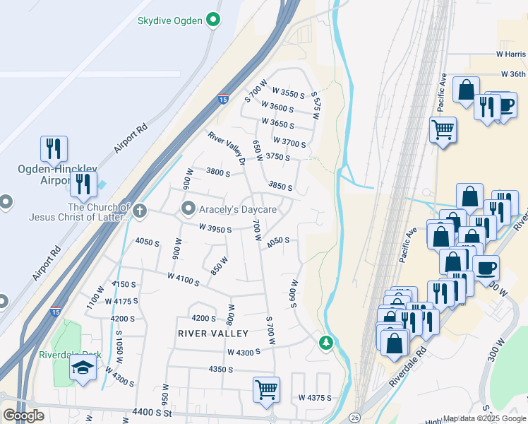 map of restaurants, bars, coffee shops, grocery stores, and more near in Riverdale