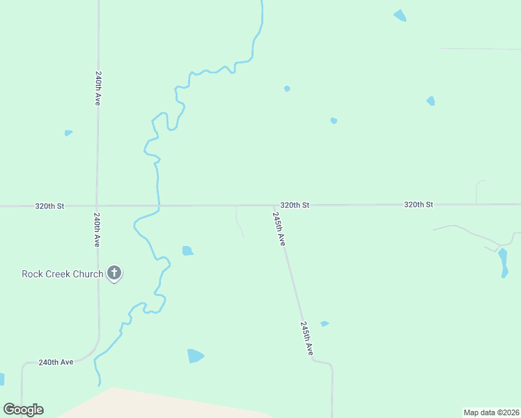 map of restaurants, bars, coffee shops, grocery stores, and more near 24466 320th Street in Ollie