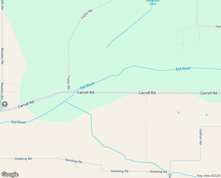 map of restaurants, bars, coffee shops, grocery stores, and more near 9904 Carroll Road in Churubusco