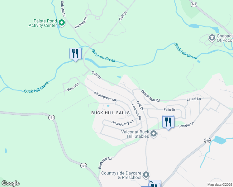 map of restaurants, bars, coffee shops, grocery stores, and more near 216 Griscom Road in Cresco