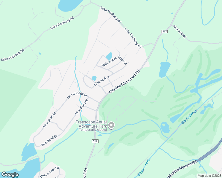 map of restaurants, bars, coffee shops, grocery stores, and more near 449 County Road 517 in Vernon Township