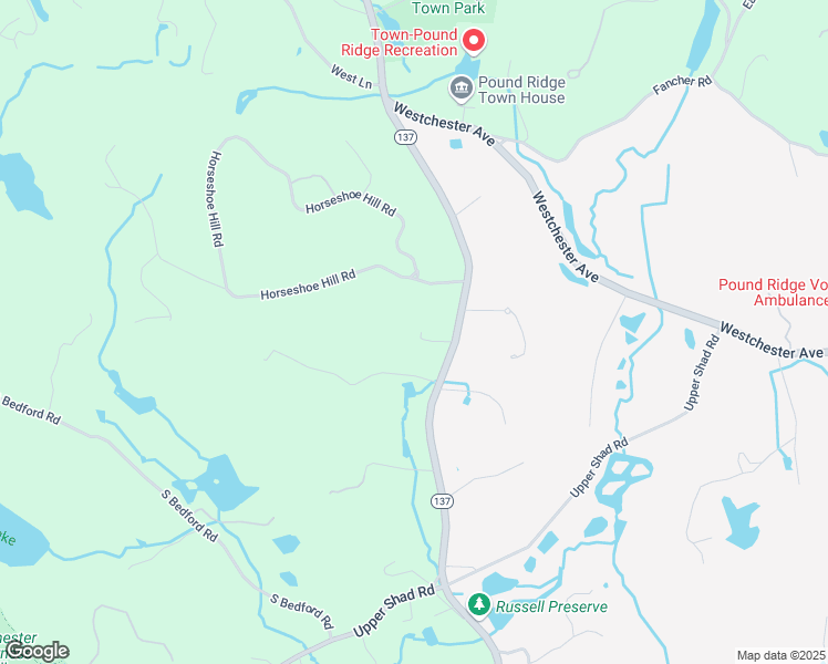 map of restaurants, bars, coffee shops, grocery stores, and more near 124 High Ridge Road in Pound Ridge