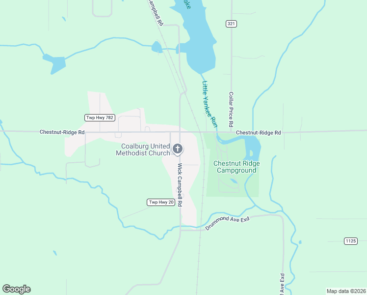 map of restaurants, bars, coffee shops, grocery stores, and more near 1906 Wick Campbell Road in Hubbard