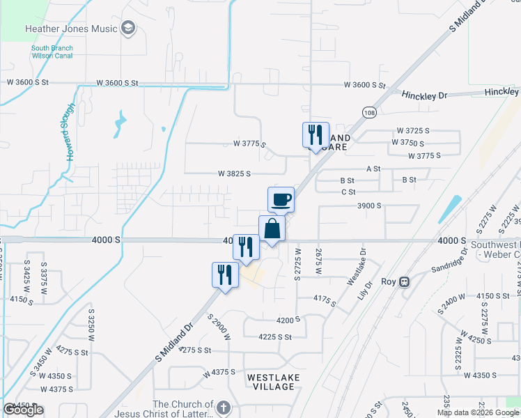 map of restaurants, bars, coffee shops, grocery stores, and more near 31 South 2825 West in West Haven