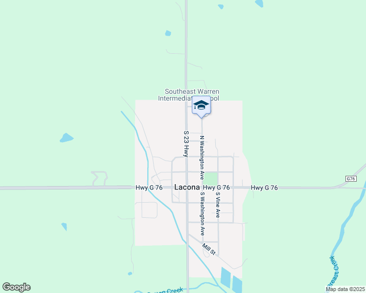 map of restaurants, bars, coffee shops, grocery stores, and more near State Highway 23 in Warren County