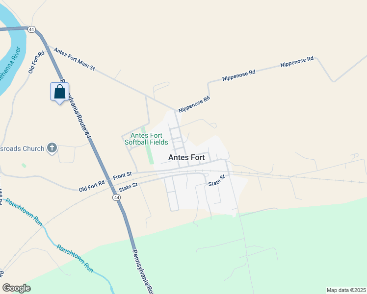 map of restaurants, bars, coffee shops, grocery stores, and more near in Antes Fort