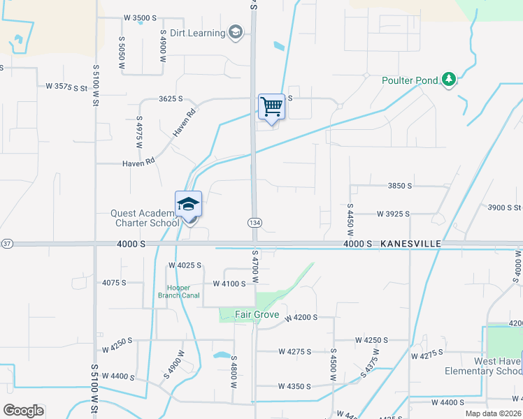 map of restaurants, bars, coffee shops, grocery stores, and more near 3920 South 4700 West in West Haven
