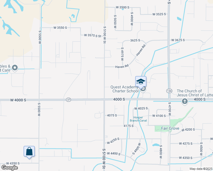 map of restaurants, bars, coffee shops, grocery stores, and more near 3910 South 5100 West in West Haven