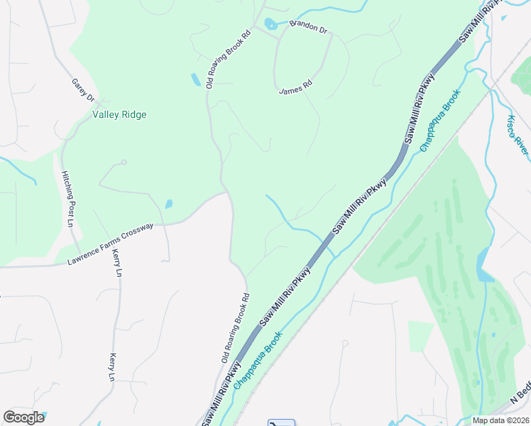 map of restaurants, bars, coffee shops, grocery stores, and more near 115 Old Roaring Brook Road in Mount Kisco