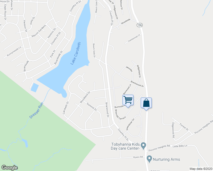 map of restaurants, bars, coffee shops, grocery stores, and more near 3081 Briarwood Drive in Monroe County