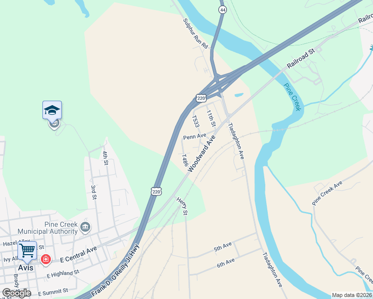 map of restaurants, bars, coffee shops, grocery stores, and more near 1089 Penn Avenue in Jersey Shore