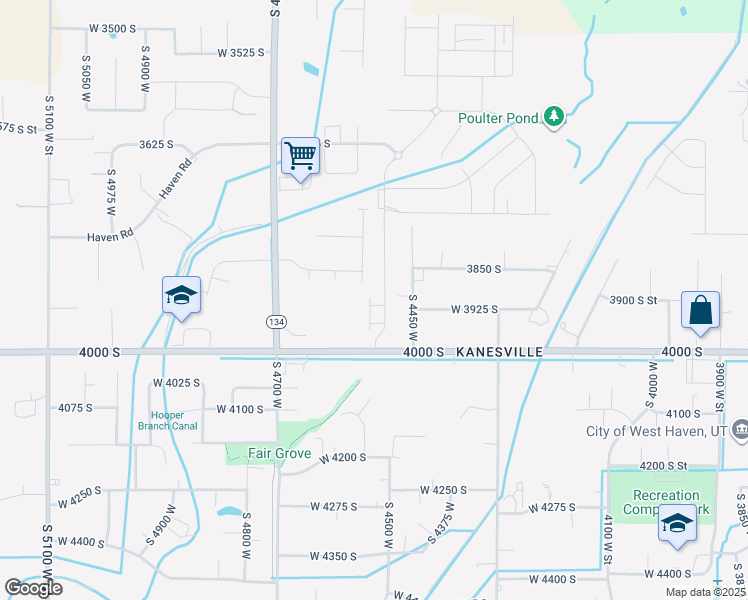 map of restaurants, bars, coffee shops, grocery stores, and more near 4512 West 3925 South in West Haven