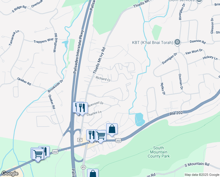 map of restaurants, bars, coffee shops, grocery stores, and more near 160 Country Club Lane in Pomona
