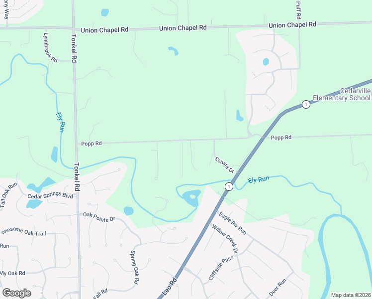 map of restaurants, bars, coffee shops, grocery stores, and more near 6208 Popp Road in Fort Wayne