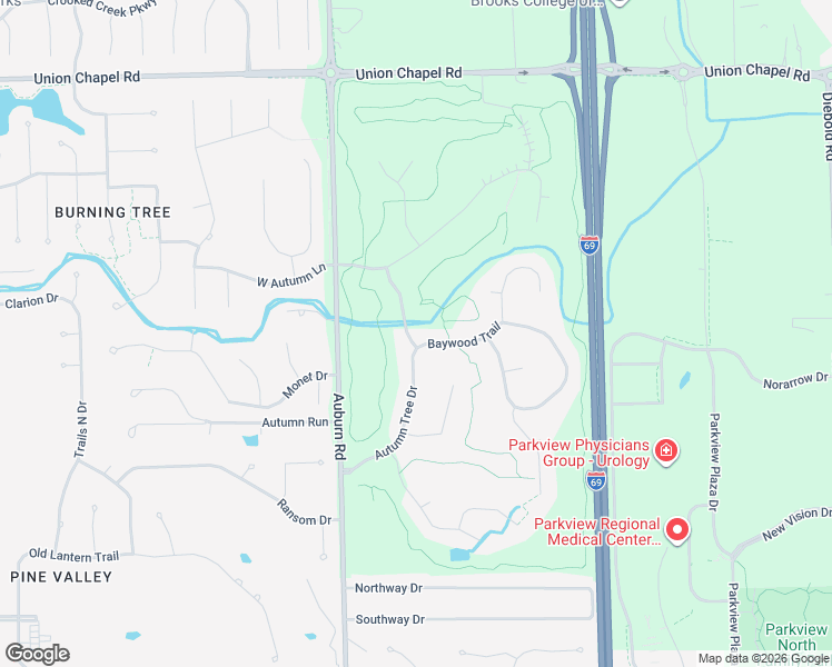 map of restaurants, bars, coffee shops, grocery stores, and more near 11915 Hampton Wood Drive in Fort Wayne