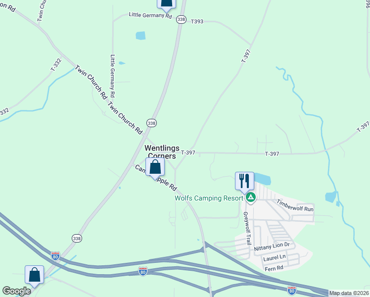 map of restaurants, bars, coffee shops, grocery stores, and more near 97-661 Wentlings Corners Road in Knox