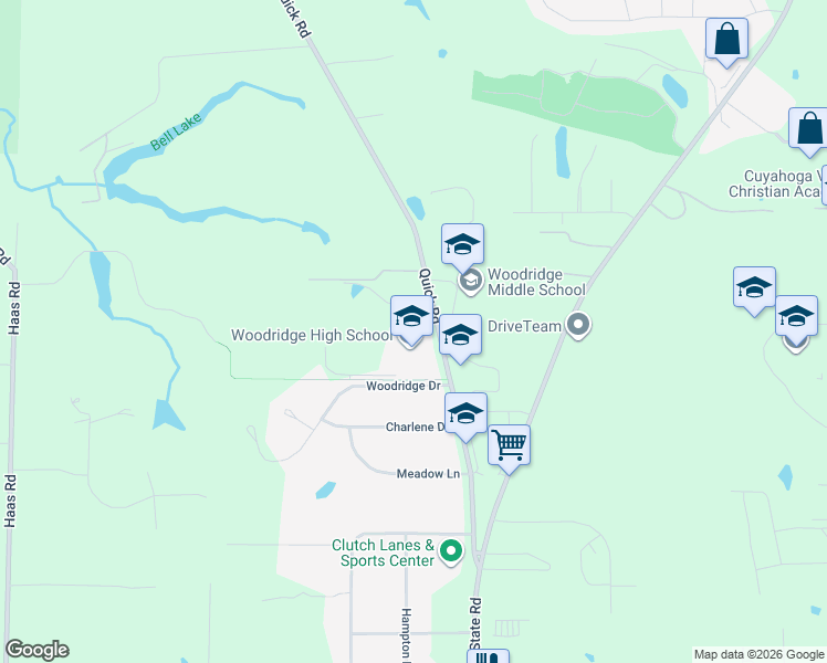 map of restaurants, bars, coffee shops, grocery stores, and more near 4440 Quick Road in Peninsula