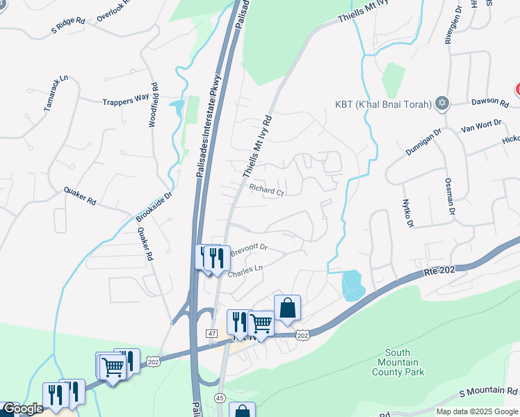 map of restaurants, bars, coffee shops, grocery stores, and more near 61 Richard Court in Pomona