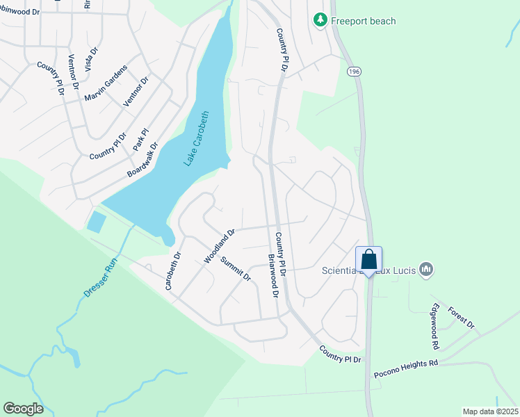 map of restaurants, bars, coffee shops, grocery stores, and more near 4086 Briarwood Drive in Tobyhanna
