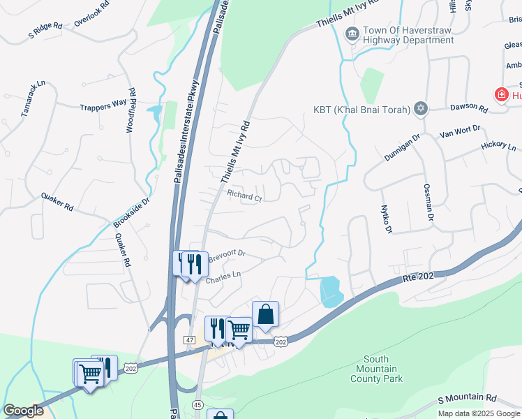 map of restaurants, bars, coffee shops, grocery stores, and more near 160 Country Club Lane in Pomona