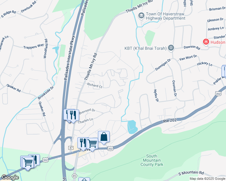 map of restaurants, bars, coffee shops, grocery stores, and more near 528 Country Club Lane in Pomona