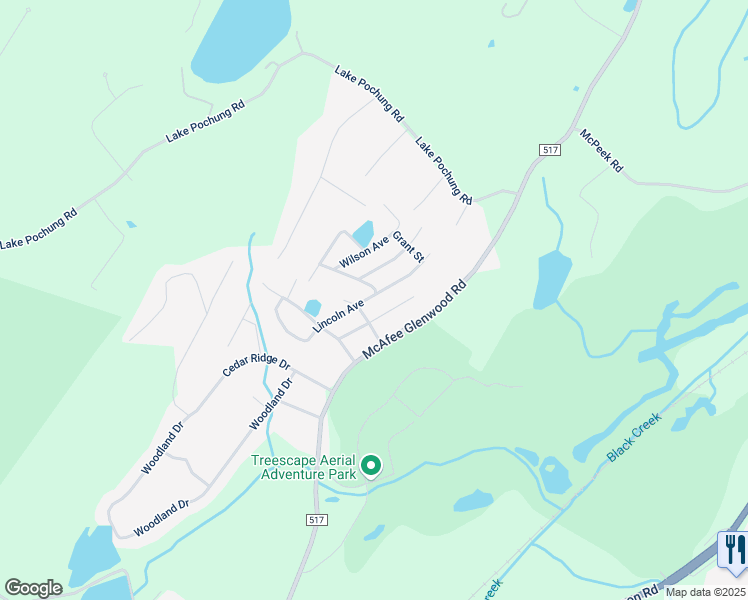 map of restaurants, bars, coffee shops, grocery stores, and more near 32 Lincoln Avenue in Vernon Township