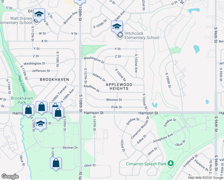 map of restaurants, bars, coffee shops, grocery stores, and more near in Omaha