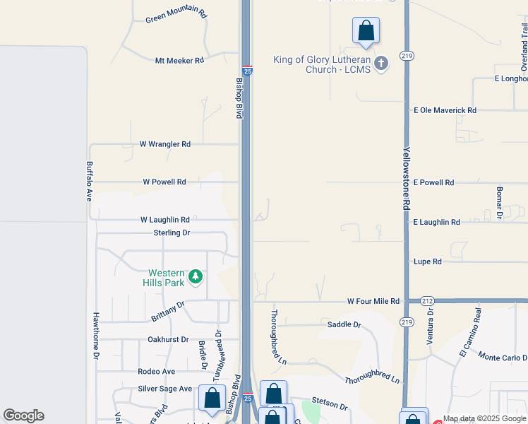 map of restaurants, bars, coffee shops, grocery stores, and more near 8113 Hynds Boulevard in Cheyenne