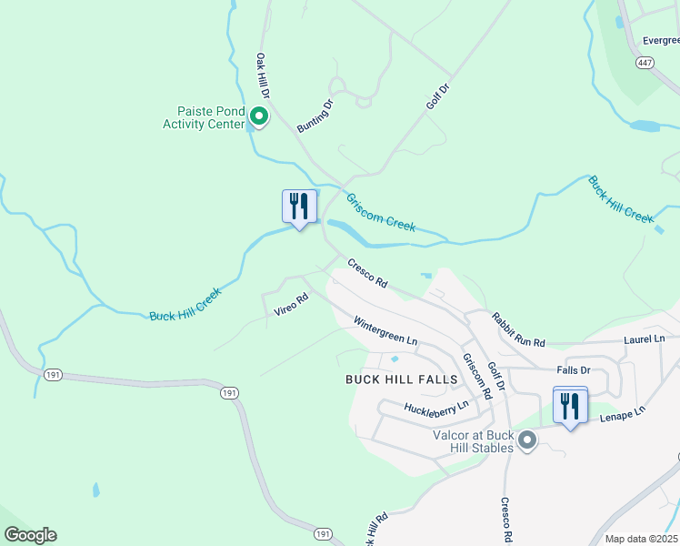 map of restaurants, bars, coffee shops, grocery stores, and more near 609 Roll Off Road in Monroe County