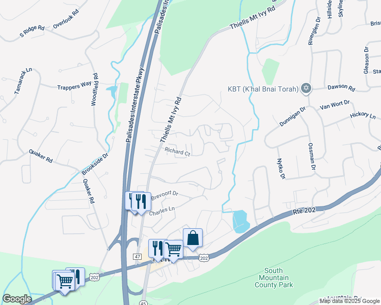 map of restaurants, bars, coffee shops, grocery stores, and more near 160 Country Club Lane in Pomona