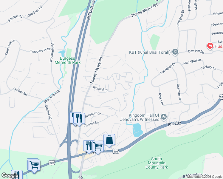 map of restaurants, bars, coffee shops, grocery stores, and more near 160 Country Club Lane in Pomona