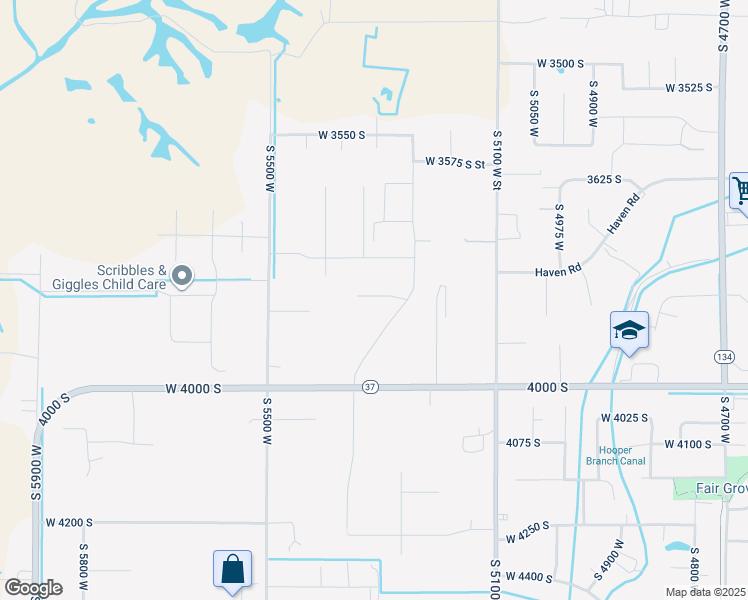 map of restaurants, bars, coffee shops, grocery stores, and more near 5417 West 3850 South in Hooper