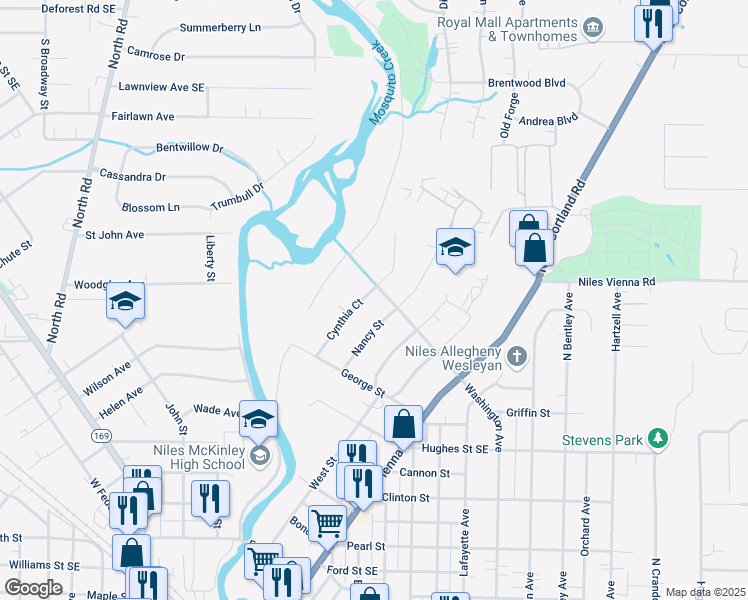 map of restaurants, bars, coffee shops, grocery stores, and more near 896 Cynthia Court in Niles