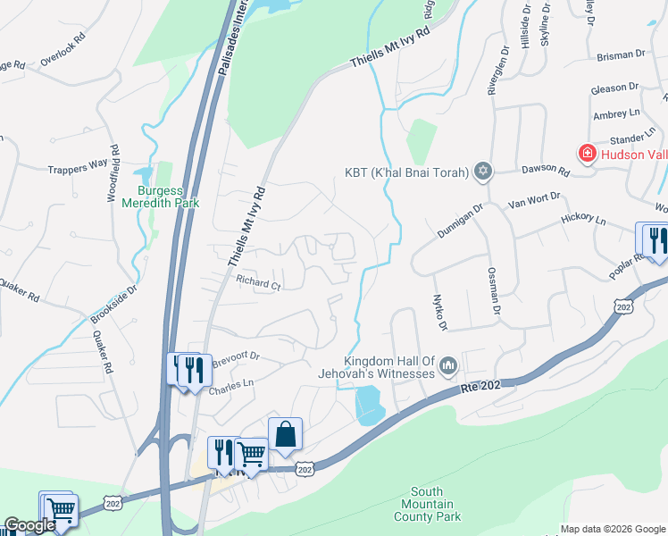 map of restaurants, bars, coffee shops, grocery stores, and more near 140 Buckingham Court in Pomona