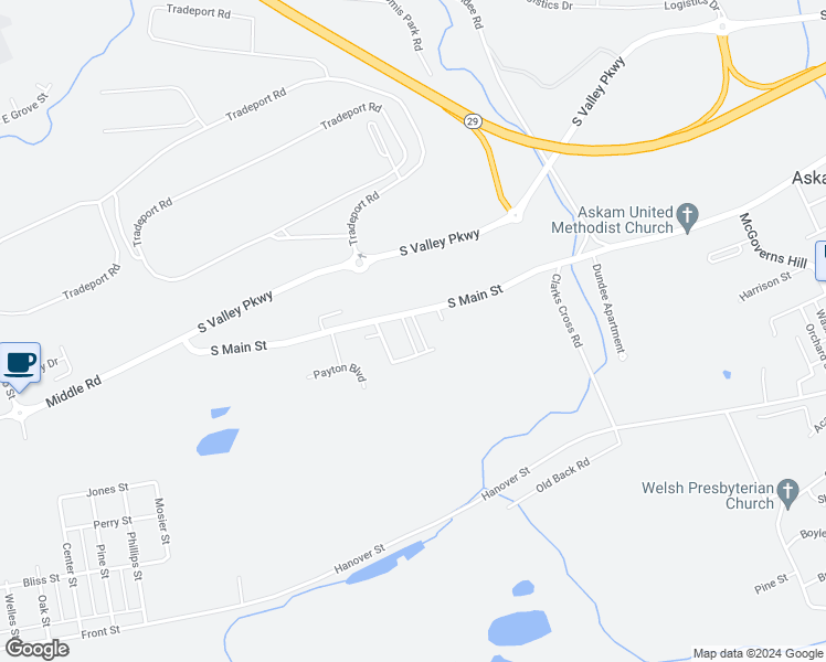 map of restaurants, bars, coffee shops, grocery stores, and more near 15 Martin Street in Wilkes-Barre