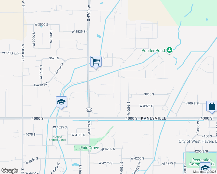 map of restaurants, bars, coffee shops, grocery stores, and more near 4579 West 3825 South in West Haven