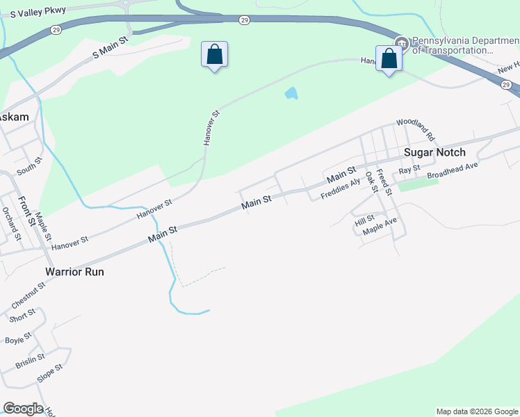 map of restaurants, bars, coffee shops, grocery stores, and more near 868 Main Street in Sugar Notch