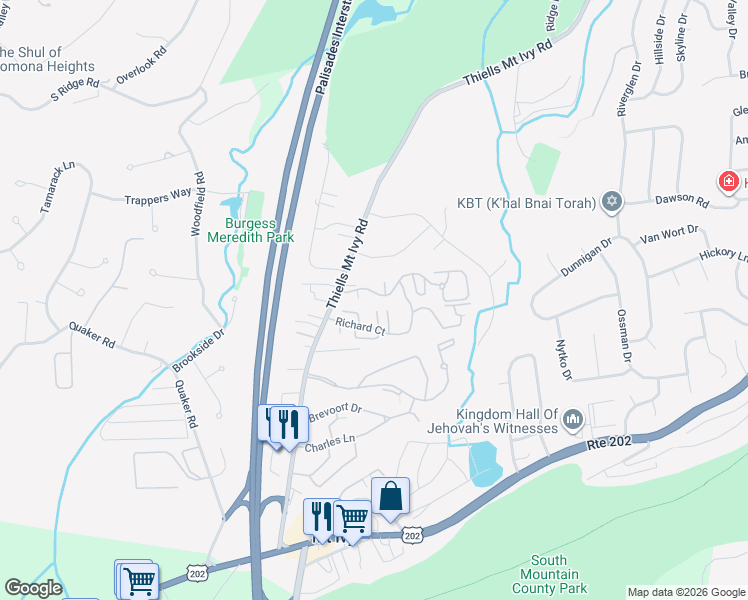 map of restaurants, bars, coffee shops, grocery stores, and more near 35 Buckingham Court in Pomona