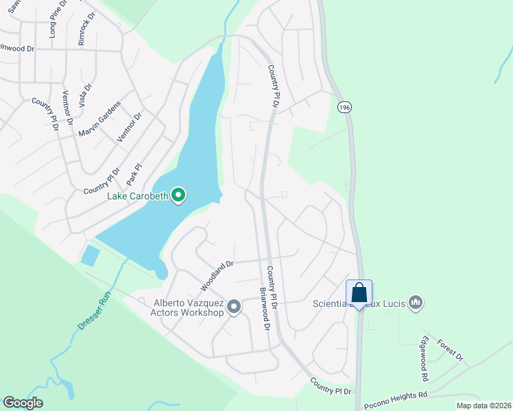 map of restaurants, bars, coffee shops, grocery stores, and more near 4105 Briarwood Drive in Tobyhanna