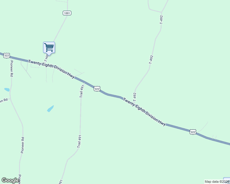 map of restaurants, bars, coffee shops, grocery stores, and more near 18511-18905 Twenty-Eighth Division Highway in Strattanville